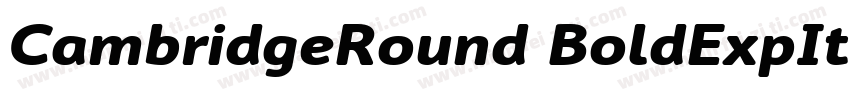 CambridgeRound BoldExpIt字体转换